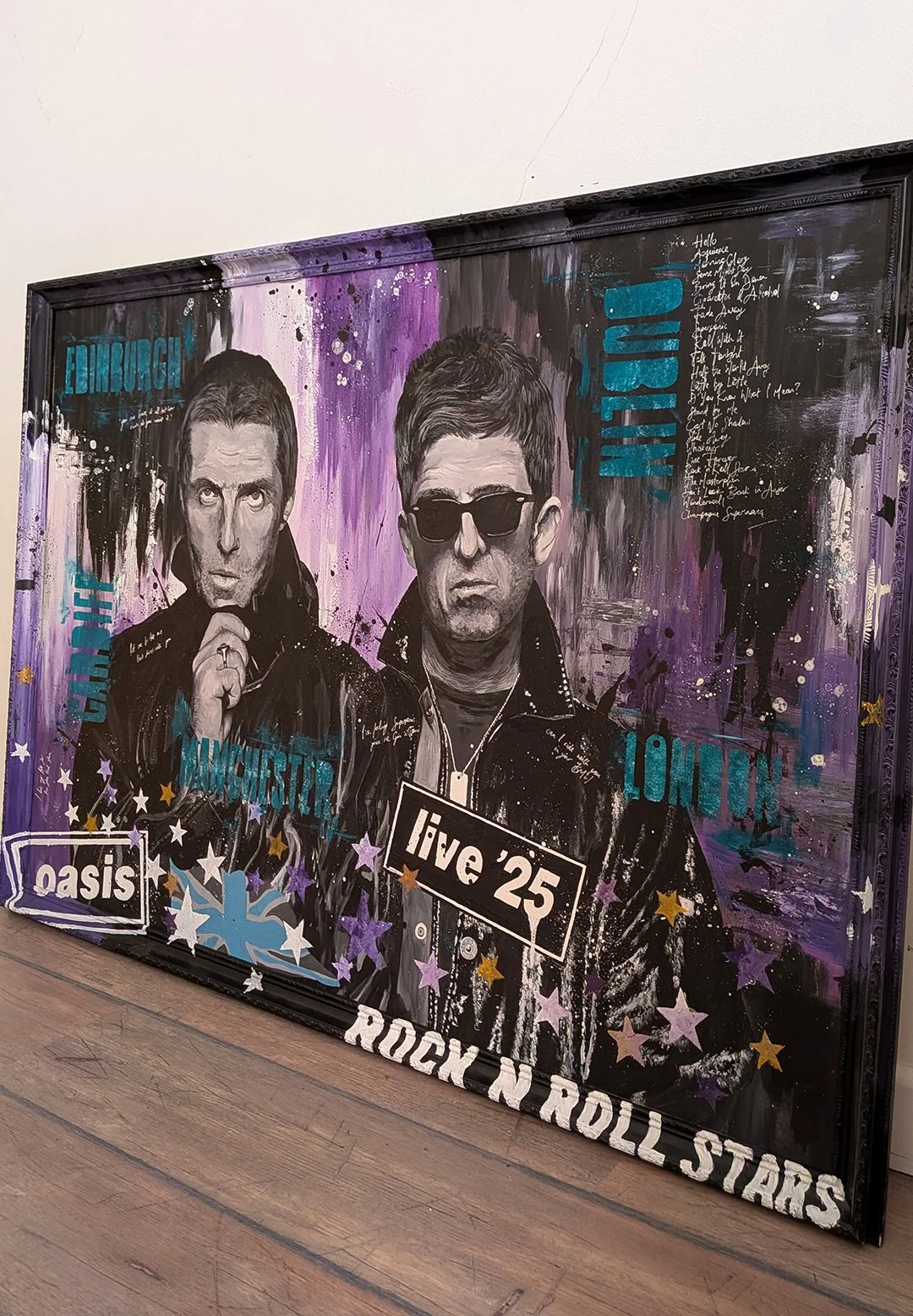 Oasis Live 25 - Limited Edition print. Liam Gallagher print, Noel